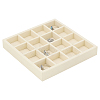 16-Slot Microfiber Jewelry Display Trays AJEW-WH0031-15B-1