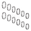 12Pcs 6 Size 201 Stainless Steel Grooved Finger Ring Settings RJEW-TA0001-06P-1