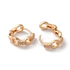 Brass Hoop Earrings with Rhinestone EJEW-K256-56KCG-2