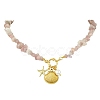 Ocean 304 Stainless Steel Shell Shape Starfish & Shell Pearl Pendant Necklaces NJEW-JN06023-3