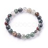 Natural African Bloodstone Stretch Bracelets BJEW-F380-01-B01-1