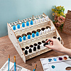 3-Layer Wooden Craft Paint & Brash Rack DIY-WH0401-04-3
