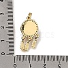 Brass Micro Pave Clear Cubic Zirconia Pendants KK-CBAA632-02G-3