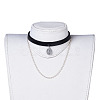 Cowhide Leather Cord Choker Necklaces NJEW-JN02391-5
