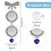 2Pcs Alloy Pendant Cabochon Settings JEWB-DC00004-2