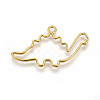 Zinc Alloy Open Back Bezel Pendants PALLOY-WH0039-01G-B-1
