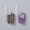 Rotatable Natural Quartz Perfume Bottle Pendants G-M362-03P-3