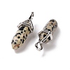Natural Dalmatian Jasper Pointed Pendants G-K329-49P-3