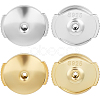 4Pairs 2 Colors 925 Sterling Silver Ear Nuts STER-BBC0007-58-1