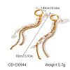 304 Stainless Steel Pave Clear Cubic Zirconia Hoop Earrings WG6C0B9-01-1