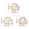 3 Sets 3 Styles Saint Patrick's Day Theme Wood Big Pendant Decorations HJEW-CJ0001-05-2