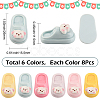 48Pcs 6 Colors Opaque Resin Cabochons FIND-SC0020-82-2
