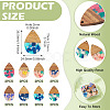 16Pcs 8 Colors Resin and Walnut Pendants FIND-TA0006-39-4