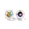 UV Plating Rainbow Iridescent Acrylic Beads OACR-H112-20A-2