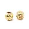 Corrugated Round Brass Beads KK-H520-02D-G-1