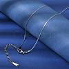 12Pcs 304 Stainless Steel Serpentine Chain Necklaces for Men Women NJEW-H093-19P-02-3