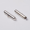 Brass Slide On End Clasp Tubes KK-P031-09P-1
