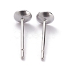 Non-Tarnish 304 Stainless Steel Stud Earring Settings STAS-J031-09-2