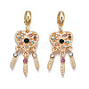 Rack Plating Alloy European Dangle Charms MPDL-N039-062LG-1