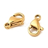 Ion Plating(IP) 304 Stainless Steel Lobster Claw Clasps Hand Polished STAS-AB09-G-01-2