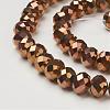Electroplate Glass Beads Strands GR7X10MMY-C-2