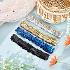 Gorgecraft 12Pcs 4 Colors Yarn & Rubber Elastic Headbands OHAR-GF0001-17-5