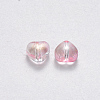 Transparent Spray Painted Glass Beads X-GLAA-R211-02-B04-2