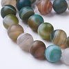 Natural Grade A Striped Agate/Banded Agate Beads Strands G-E478-07-6mm-3