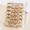 202 Stainless Steel Polishing Hoop Earrings EJEW-M106-02G-05-2
