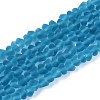 Frosted Transparent Glass Beads Strands LS-GLAA-N016-4mm-28-1