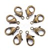 Brass Lobster Claw Clasps KK-903-AB-NF-1