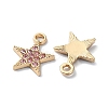 Alloy Rhinestone Pendants RB-P037-01G-02-2