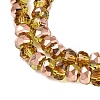 Electroplate Glass Beads Strands GLAA-Q105-03-06-3