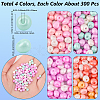 1200Pcs 4 Colors 6/0 Glass Seed Beads SEED-SC0001-55-2