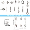 84Pcs 14 Style Tibetan Style Tableware Alloy Pendants TIBEP-SC0001-91-2