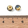 Brass Micro Pave Marine Blue Cubic Zirconia Beads CU-CBA42CA-02G-2