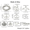 100Pcs 10 Styles Tibetan Style Alloy Pendants TIBEP-CJ0002-80-6