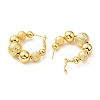 Rack Plating Brass Round Beaded Hoop Earrings EJEW-Z019-02A-G-2