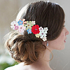 150Pcs 2 Styles Cloth Flower Ornaments DIY-SP0005-85-6