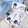 Beach Theme PVC Cartoon Self Adhesive Car Stickers FIND-WH0152-165C-3