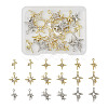 18Pcs 9 Style Brass Micro Pave Clear Cubic Zirconia Pendants KK-TA0001-10-1