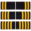 3 Pairs 3 Styles Rectangle Polyester Pilot Epaulettes FIND-GA0003-90A-1