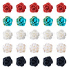 40Pcs 5 Colors 1-Hole Plastic Buttons FIND-TA0008-23-1