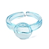Children's Transparent Plastic Open Cuff Ring Components KY-C022-01-2