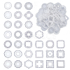 6 Bags 2 Styles PET Waterproof Lace Decorative Stickers STIC-SC0001-02C-1