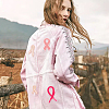 32Pcs 4 Style Breast Cancer Awareness Ribbon Computerized Embroidery Cloth Iron on Patches PATC-FG0001-31-4