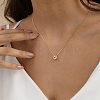 Brass Initial Pendant Box Chain Necklaces for Women FS-WG5C822-02-1