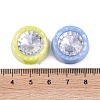 UV Plating Iridescent Acrylic with Rhinestone Beads OACR-B021-07-3