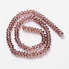 Faceted Bicone Transparent Glass Bead Strands GLAA-J082-A01-2