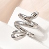 304 Stainless Steel Cuff Open Rings STAS-H259-02P-1